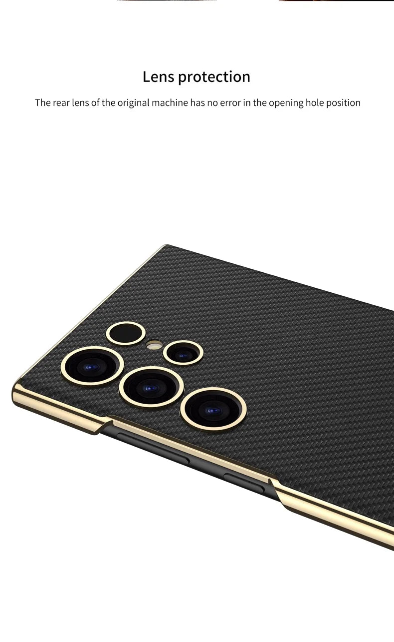Luxury Electroplated Leather Bumper Case with Kickstand for Samsung – Shockproof, Wireless Charging Compatible