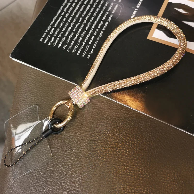 Mobile Phone Lanyard Wrist Chain Luxury Rhinestone Lanyard High-end Short Diamond-encrusted Bracelet Antiloss Reinforced Lanyard
