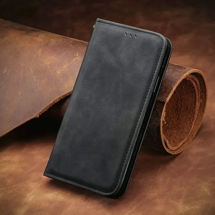 Luxury PU Leather Wallet Case – Magnetic, Shockproof & 360° Full Protection