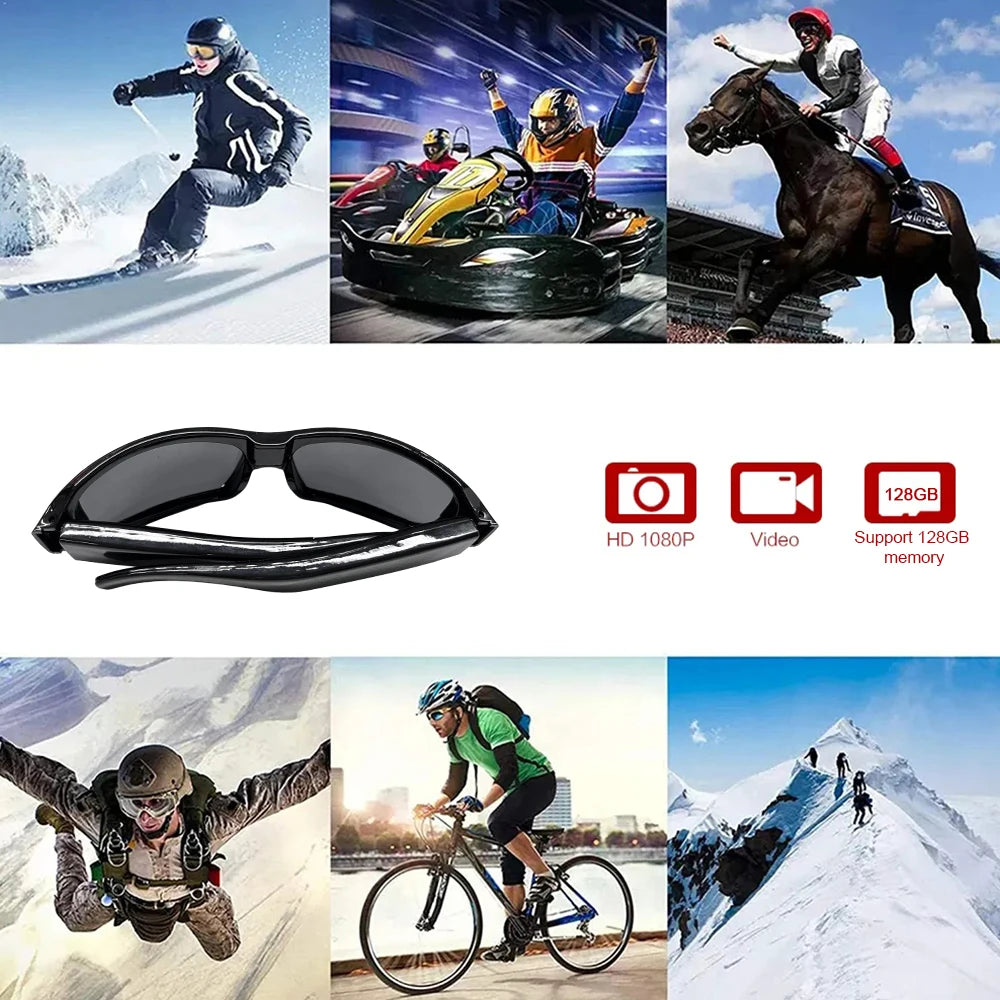 1080P Full HD Spy Glasses Camera | Hidden Sunglasses Camcorder with TF Card Slot