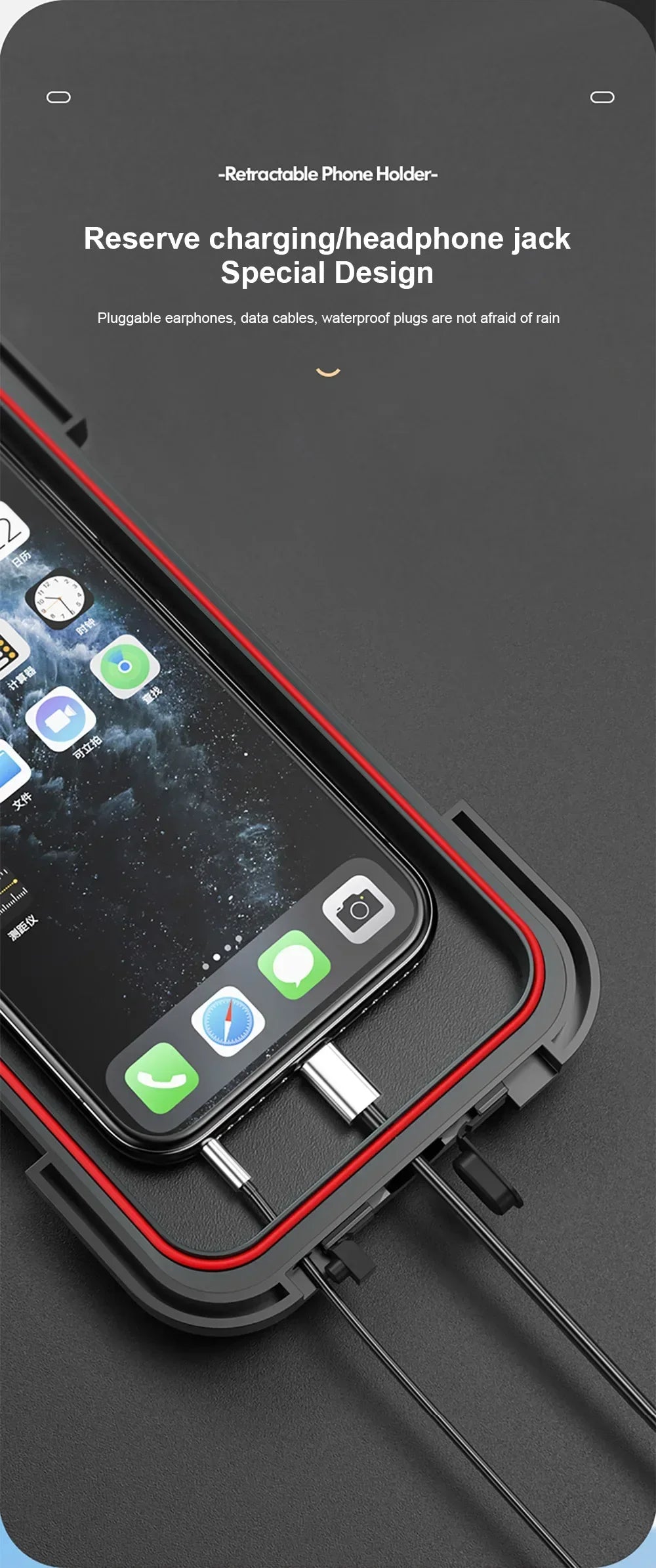 ๐๏ธ Motorcycle Phone Waterproof Bracket โ Universal 6.7" Mount