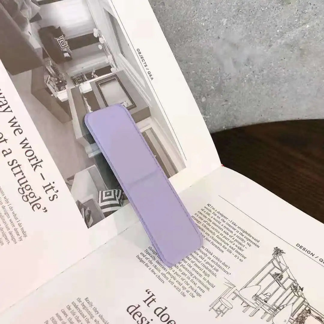 Desktop Folding Push Pull Stand Phone Ring Buckle Simple Solid Color Back Adhesive Phone Stand Creative Lazy