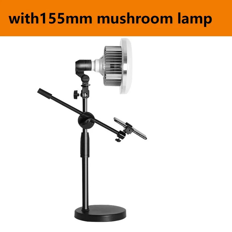 Lamgool Adjustable Desk Phone Holder with 360° Rotation – Low-Angle Shooting Mount with Metal Base for Live Streaming, Photography & Teaching