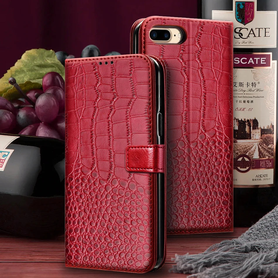 Luxury Leather Animal Design Flip Case with Holder – Full Protection & Stylish Look
