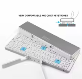 Mini Folding Bluetooth Keyboard Wireless Keypad Support3 Devices