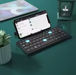 Mini Folding Bluetooth Keyboard Wireless Keypad Support3 Devices
