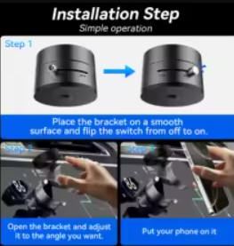 Double Side Magnetic Suction Cup Holder Foldable