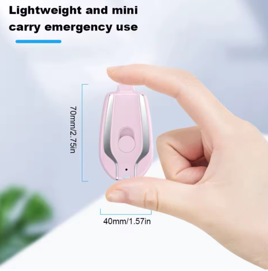 Outdoor Portable Phone Charger Keychain Emergency Mini Power Bank Ultra-Compact Wireless