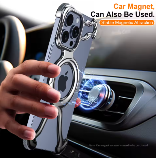 Magnetic Metal Phone Anti-fall Cover