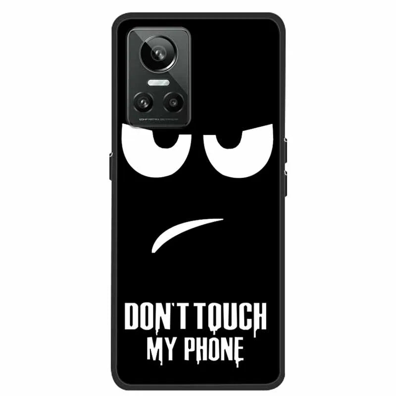 Cartoon & Floral Soft Silicone Case for Realme GT Neo 3 β Shockproof Black Cover