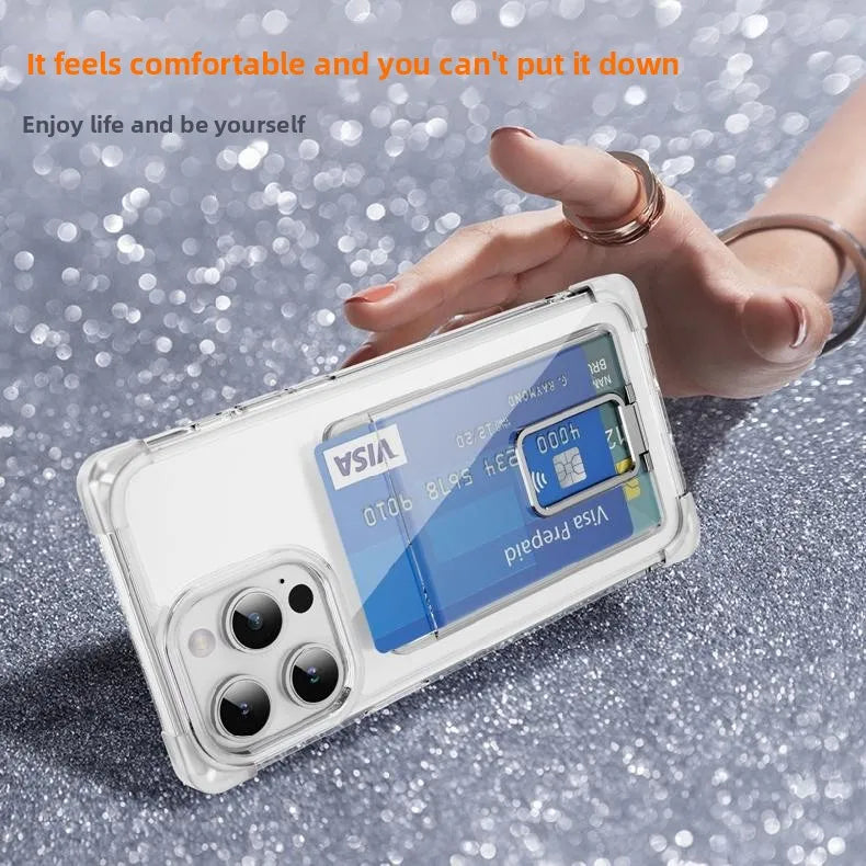 Silicone Wallet Phone Case with Holder & Clip – Practical & Stylish