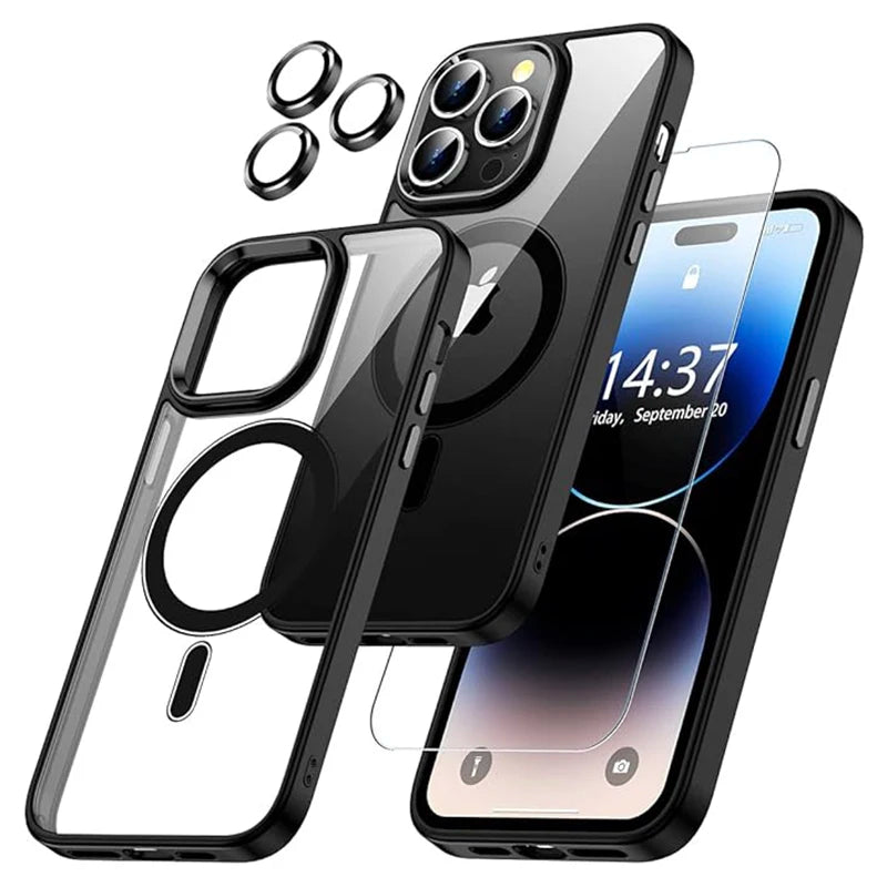 tecanty Transparent Waterproof Case for iPhone – Slim, Anti-Scratch, Dustproof, Wireless Charging Compatibl