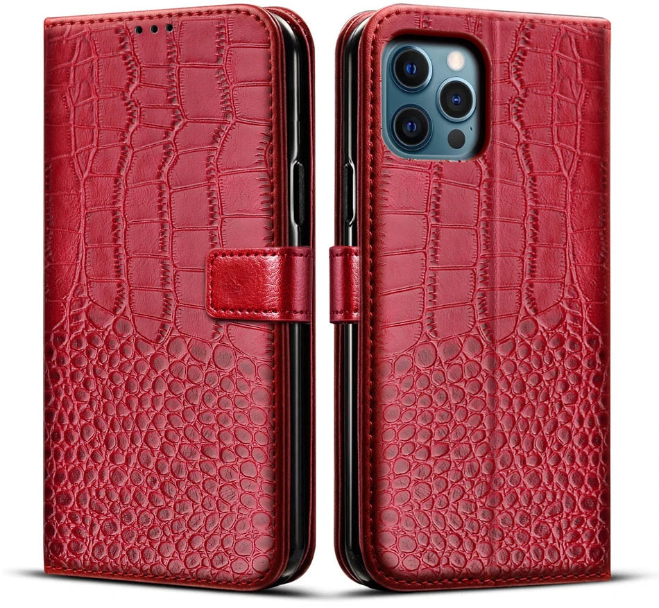 Luxury Leather Animal Design Flip Case with Holder – Full Protection & Stylish Look