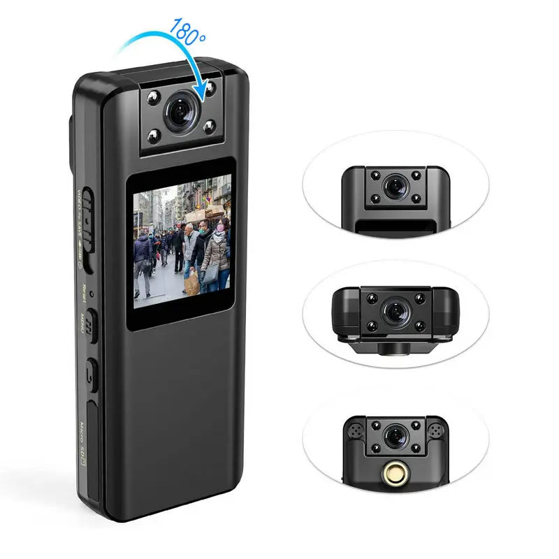 Vandlion A22 Mini Camera 1080P – Infrared Night Vision, 180° Rotating Lens, 10H Battery Life