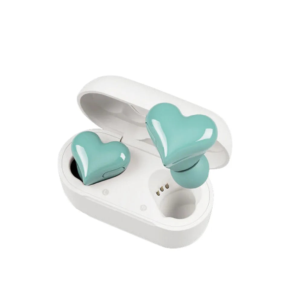 Elistooop Love Wireless Bluetooth Earbuds | Waterproof Earphones with Active Noise Cancellation & Charging Case
