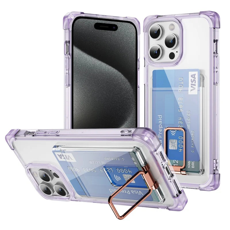 Silicone Wallet Phone Case with Holder & Clip – Practical & Stylish