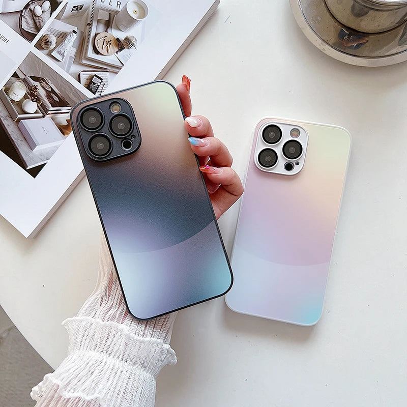 Geometric Tempered Glass Phone Case – Heavy Duty, Anti-Scratch & Stylish Protection