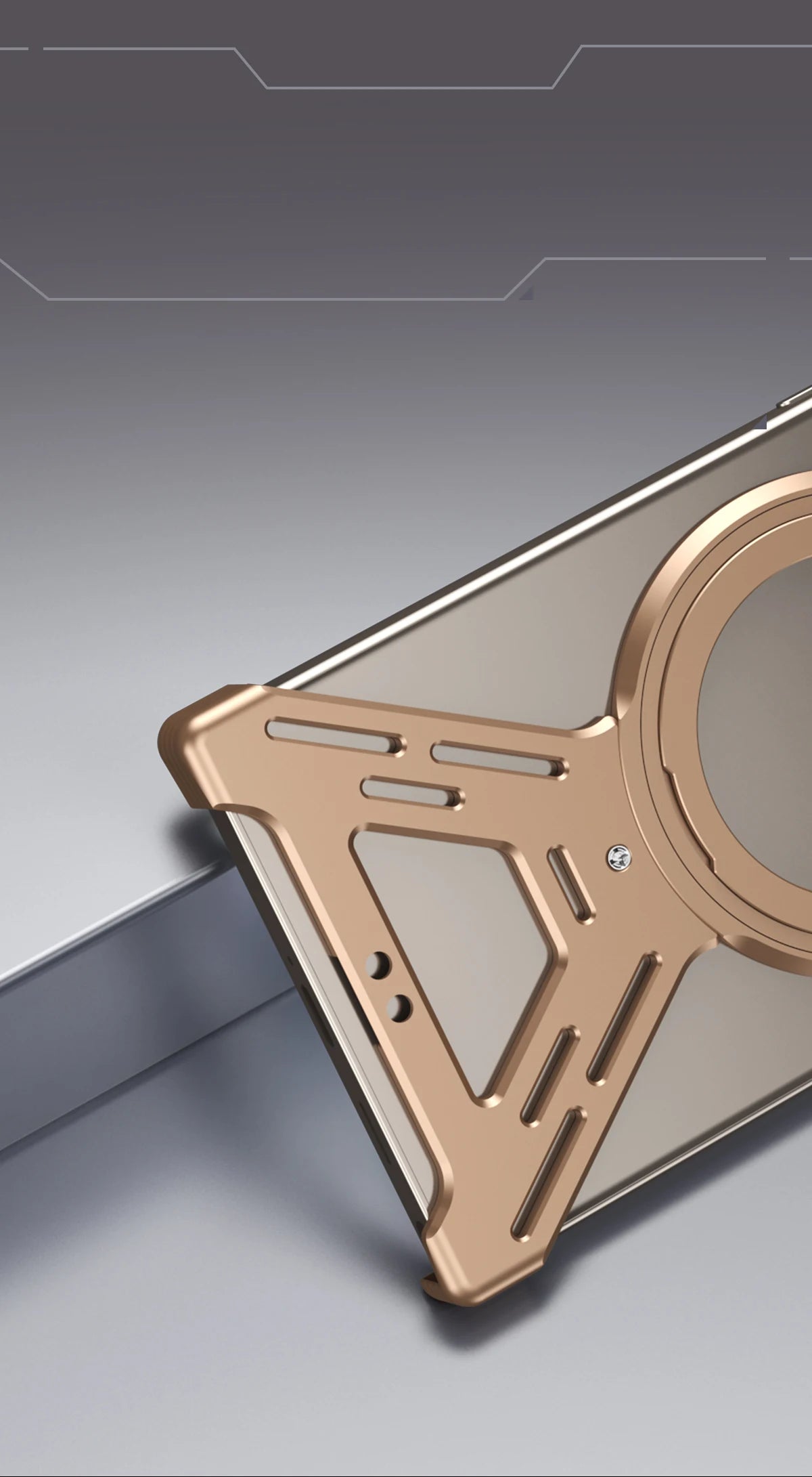 Magnetic Full Coverage Phone Case with Built-In Fill Light & Dual-Layer Protection