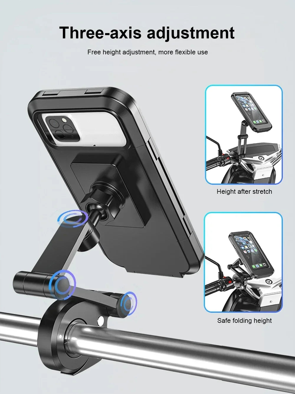 ๐๏ธ Motorcycle Phone Waterproof Bracket โ Universal 6.7" Mount