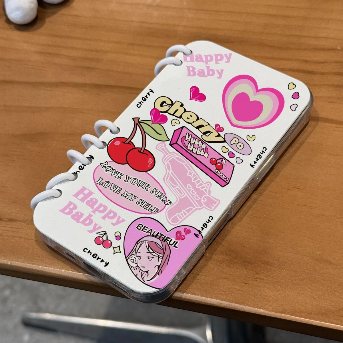 3D Flip Book Transparent Hot Pink Soft Shockproof Phone Case