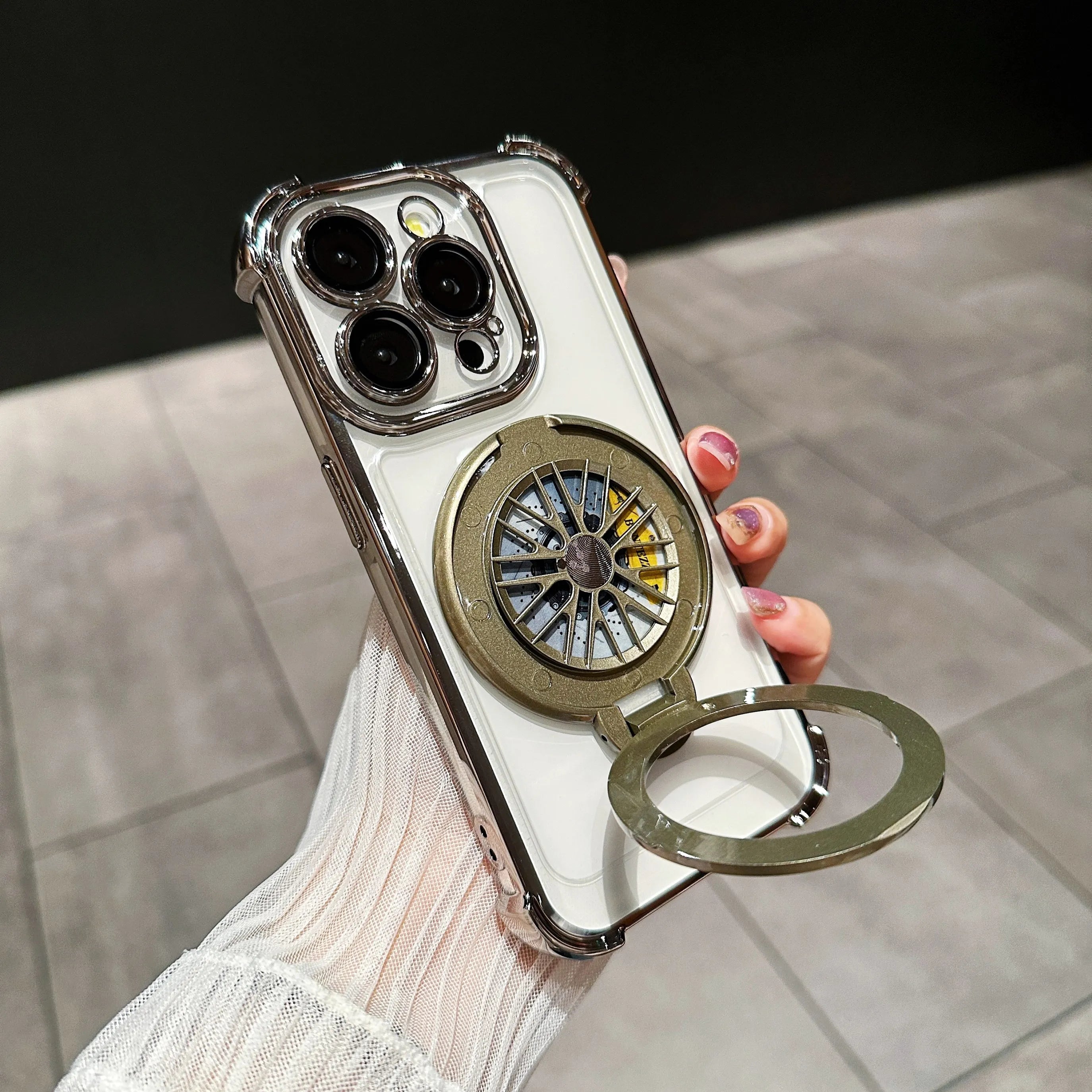 Luxury Magnetic Shockproof Armor Case with Camera Protection & Kickstand for iPhone 16/15/14/13/12/11/X Series