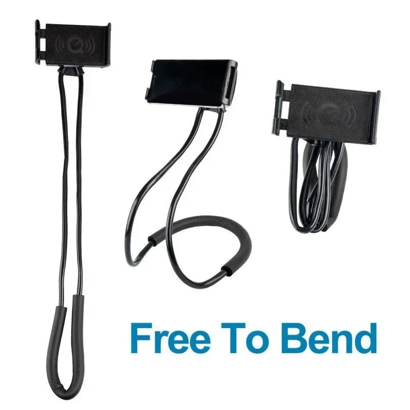 Flexible Mobile Phone Holder Hanging Neck Lazy Necklace Bracket Bed360 Degree Phones Holder Stand For iPhone Xiaomi Samsung
