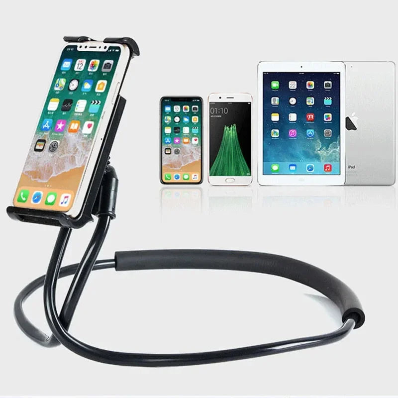 Flexible Mobile Phone Holder Hanging Neck Lazy Necklace Bracket Bed360 Degree Phones Holder Stand For iPhone Xiaomi Samsung
