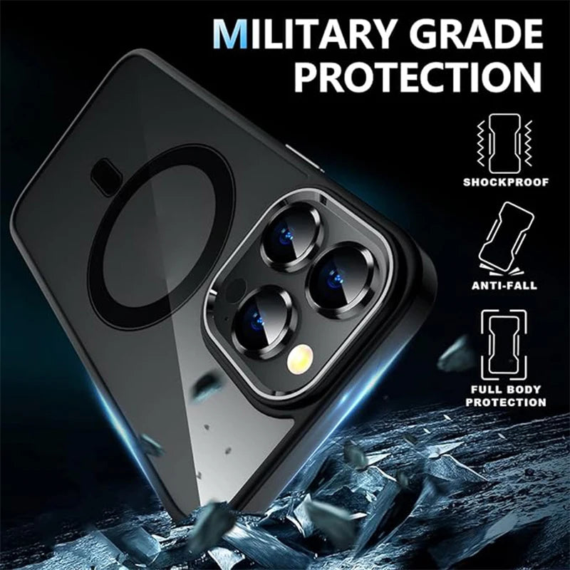 tecanty Transparent Waterproof Case for iPhone – Slim, Anti-Scratch, Dustproof, Wireless Charging Compatibl