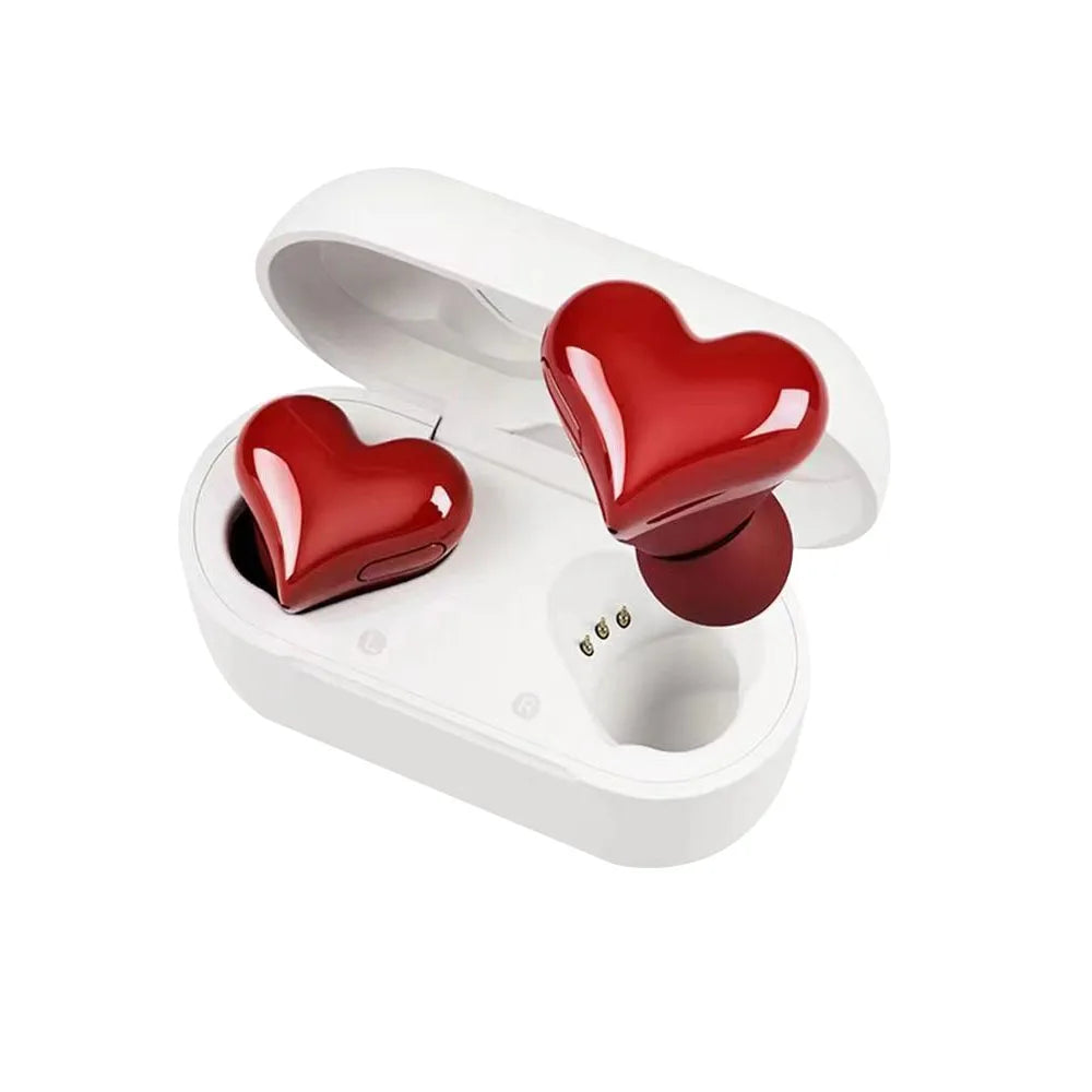 Elistooop Love Wireless Bluetooth Earbuds | Waterproof Earphones with Active Noise Cancellation & Charging Case