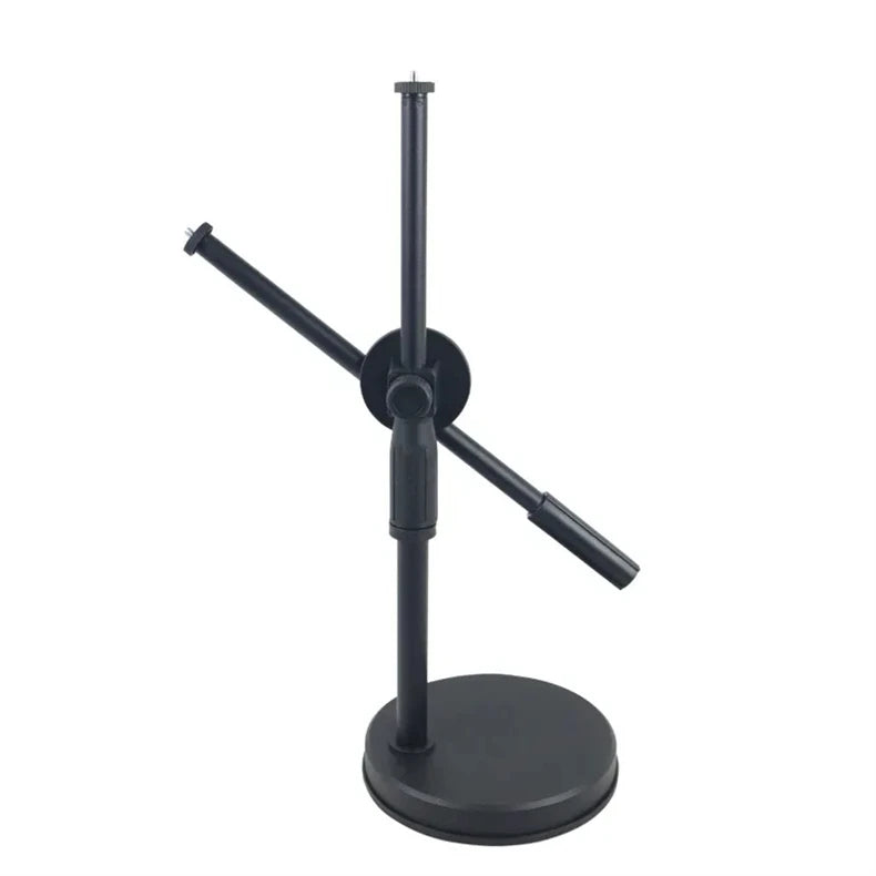 Lamgool Adjustable Desk Phone Holder with 360° Rotation – Low-Angle Shooting Mount with Metal Base for Live Streaming, Photography & Teaching