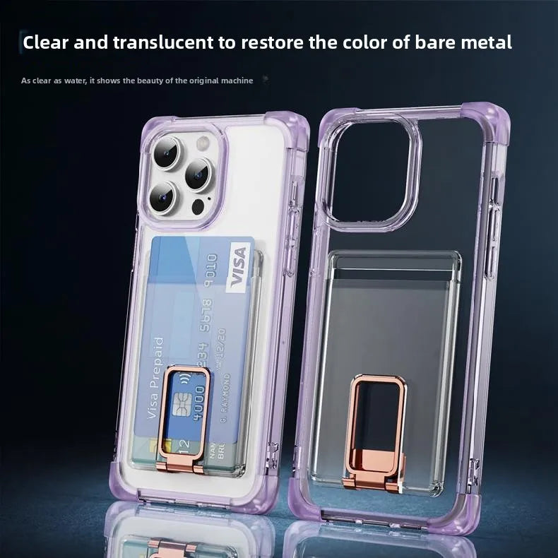 Silicone Wallet Phone Case with Holder & Clip – Practical & Stylish