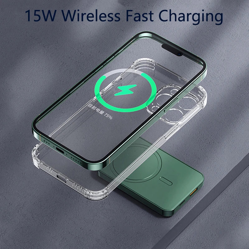Magnetic Wireless Power Bank – 22.5W PD Fast Charging + 15W Qi Wireless Charger for iPhone, Xiaomi, Huawei & More