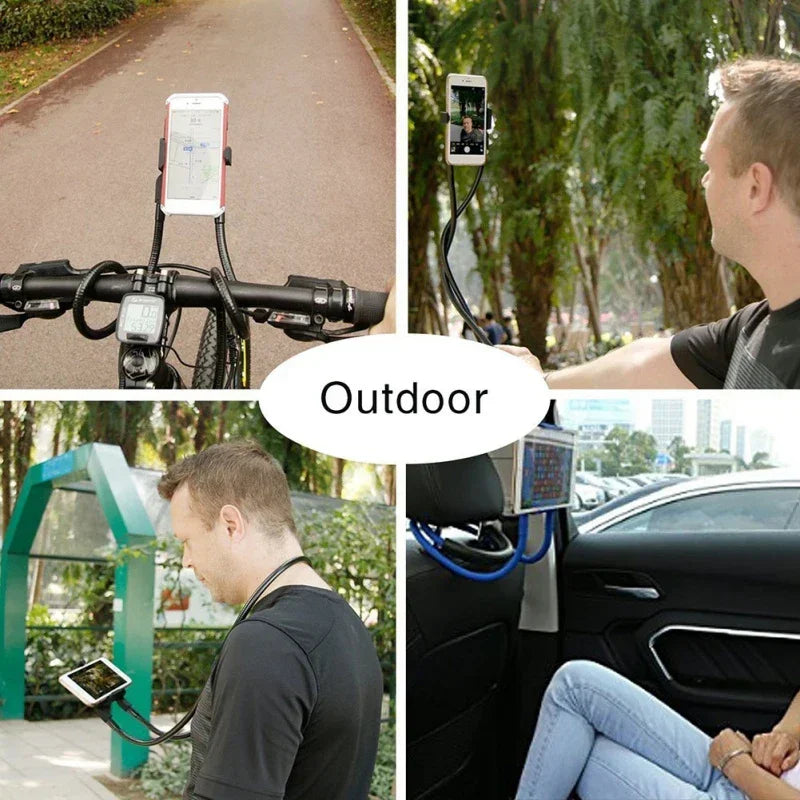 Flexible Mobile Phone Holder Hanging Neck Lazy Necklace Bracket Bed360 Degree Phones Holder Stand For iPhone Xiaomi Samsung