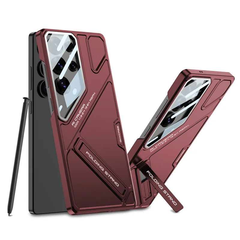 Hard Shell Lens film Bracket Lens Film Phone Case For Samsung Galaxy S25 S23 S24 Ultra Lens Anti Fall Holder Protective Cover