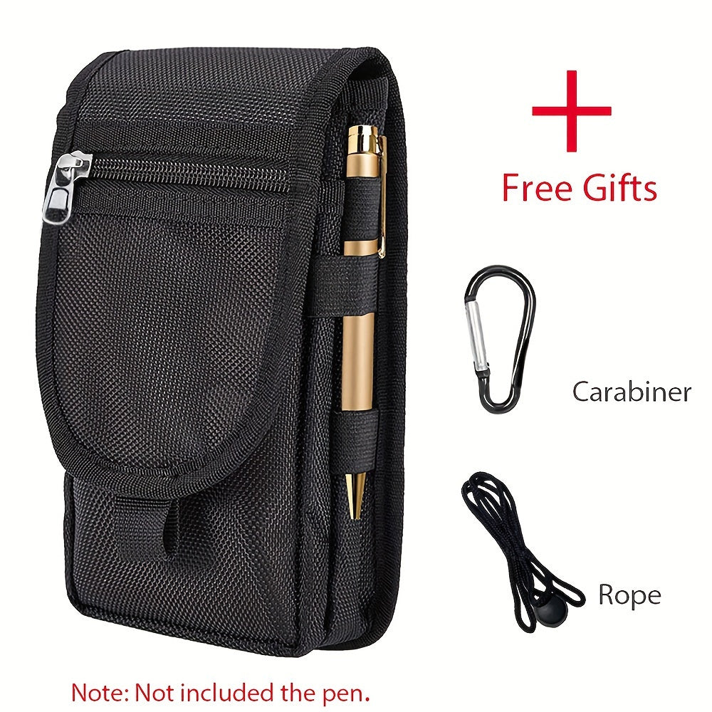 6.3 Inch Multi-Functional Mobile Phone Bag Oxford Fabric Pocket Cell Phone Belt Pouch Case Men&
