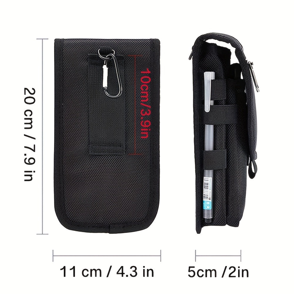 6.3 Inch Multi-Functional Mobile Phone Bag Oxford Fabric Pocket Cell Phone Belt Pouch Case Men&