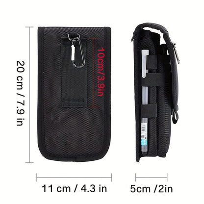 6.3 Inch Multi-Functional Mobile Phone Bag Oxford Fabric Pocket Cell Phone Belt Pouch Case Men&