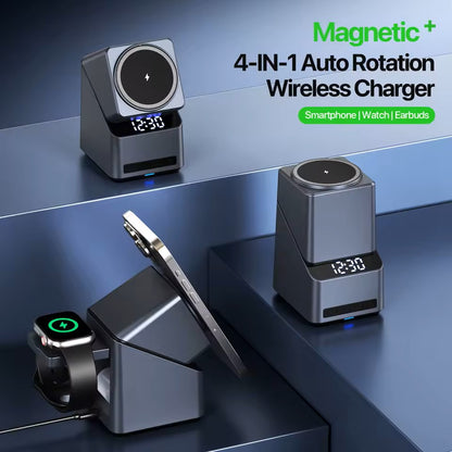 Magnetic 4 in 1 Auto Rotation Wireless Charger