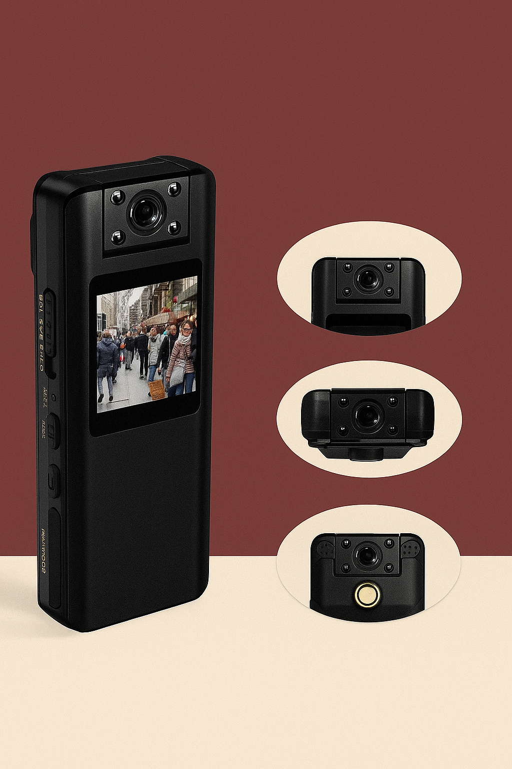 Vandlion A22 Mini Camera 1080P – Infrared Night Vision, 180° Rotating Lens, 10H Battery Life
