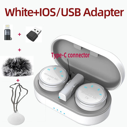 ZMYNOJLH K15 Magnetic Wireless Lavalier Microphone | Noise-Canceling Necklace Mic for Smartphone Recording