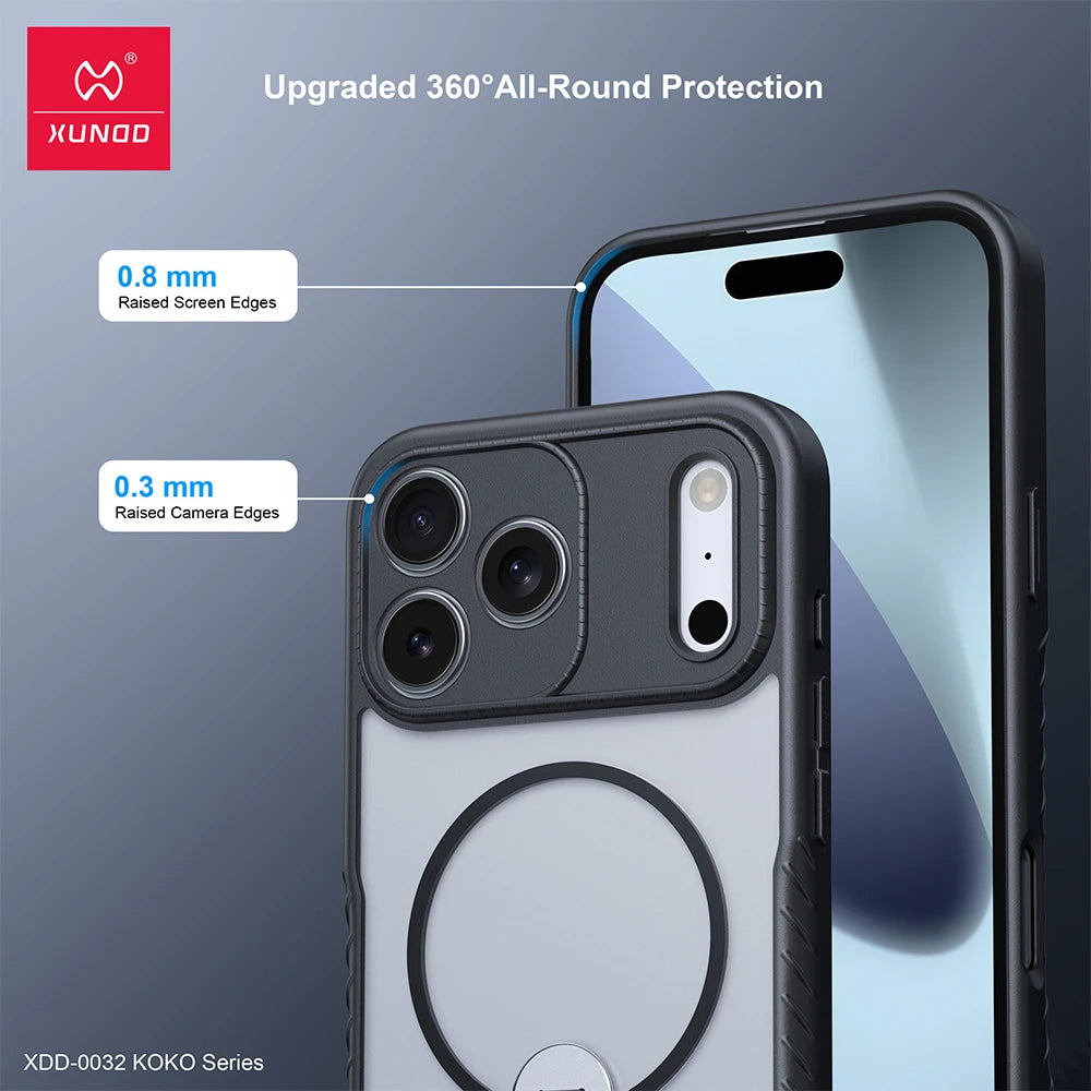 XUNDD Magnetic Shockproof Kickstand Case – Strong Grip &amp; Full Camera Protection