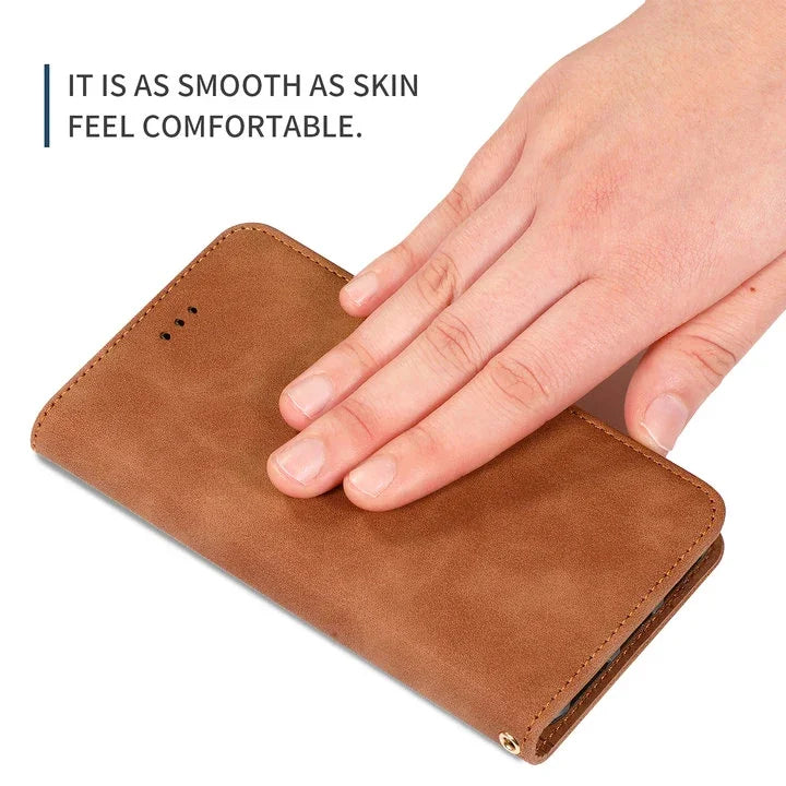 Luxury PU Leather Wallet Case – Magnetic, Shockproof &amp; 360° Full Protection
