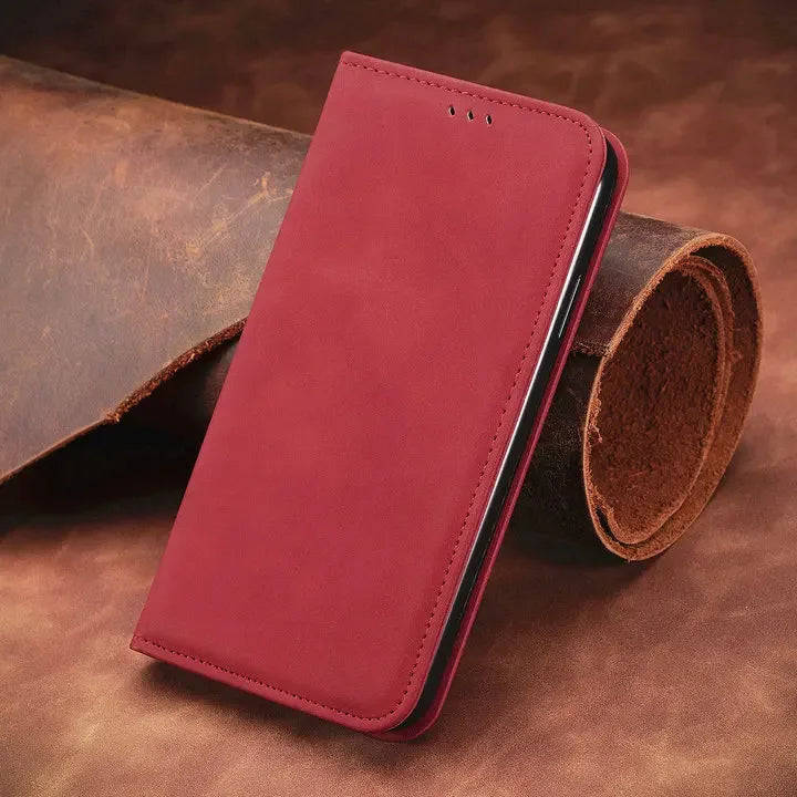 Luxury PU Leather Wallet Case – Magnetic, Shockproof &amp; 360° Full Protection