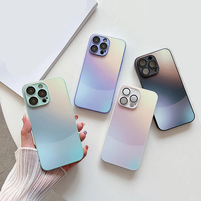 Geometric Tempered Glass Phone Case – Heavy Duty, Anti-Scratch &amp; Stylish Protection