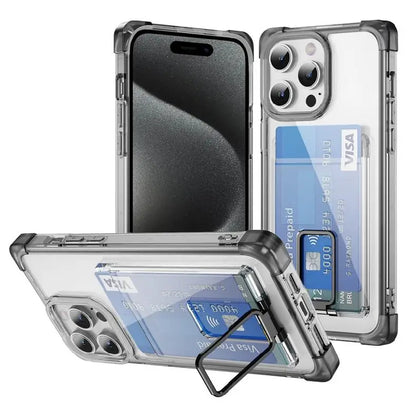Silicone Wallet Phone Case with Holder &amp; Clip – Practical &amp; Stylish