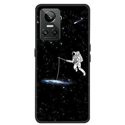 Cartoon &amp; Floral Soft Silicone Case for Realme GT Neo 3 – Shockproof Black Cover