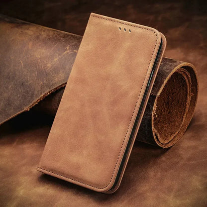 Luxury PU Leather Wallet Case – Magnetic, Shockproof &amp; 360° Full Protection