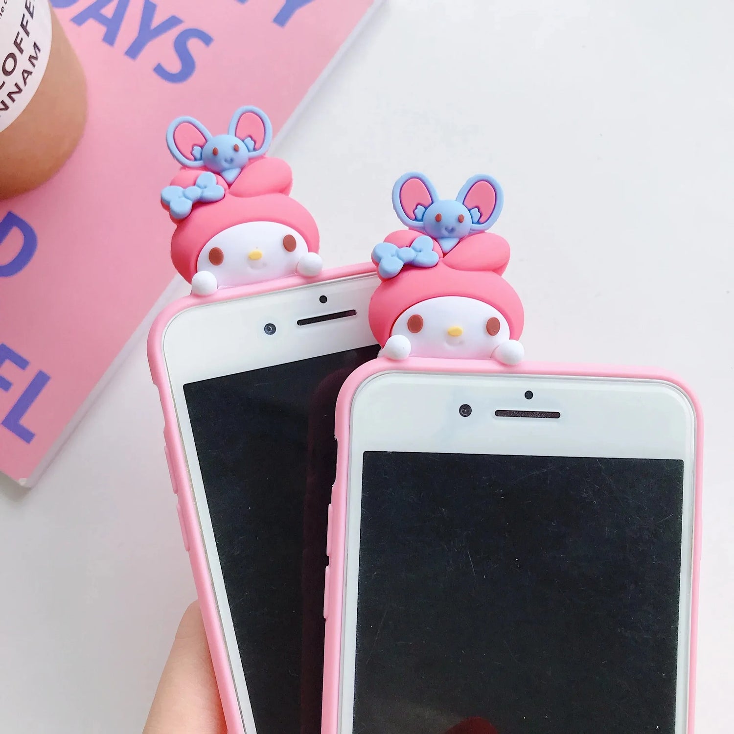 Cute 3D Cartoon Sanrio Phone Case with Holder &amp; Lanyard – For iPhone