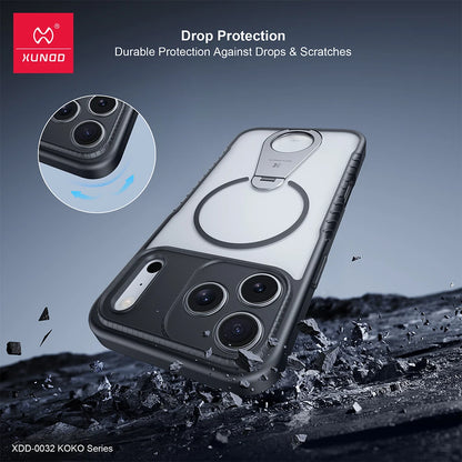 XUNDD Magnetic Shockproof Kickstand Case – Strong Grip &amp; Full Camera Protection