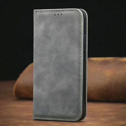 Luxury PU Leather Wallet Case – Magnetic, Shockproof &amp; 360° Full Protection